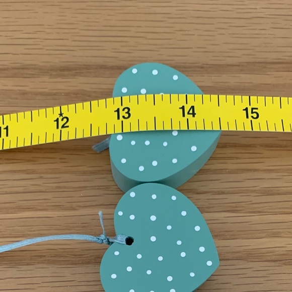 Set of 6 Vintage Country Wooden Hearts on Ribbons - Picture 10 of 10